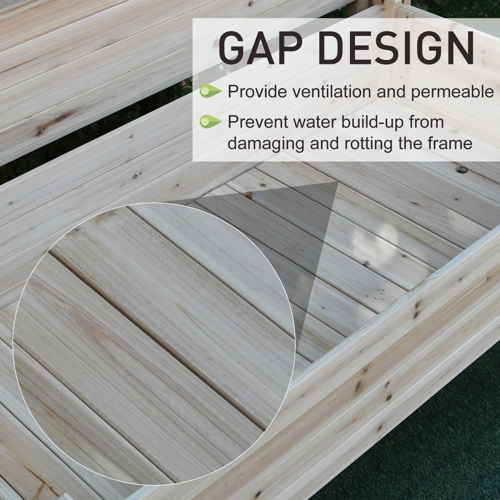 2-Tier Wooden Garden Bed