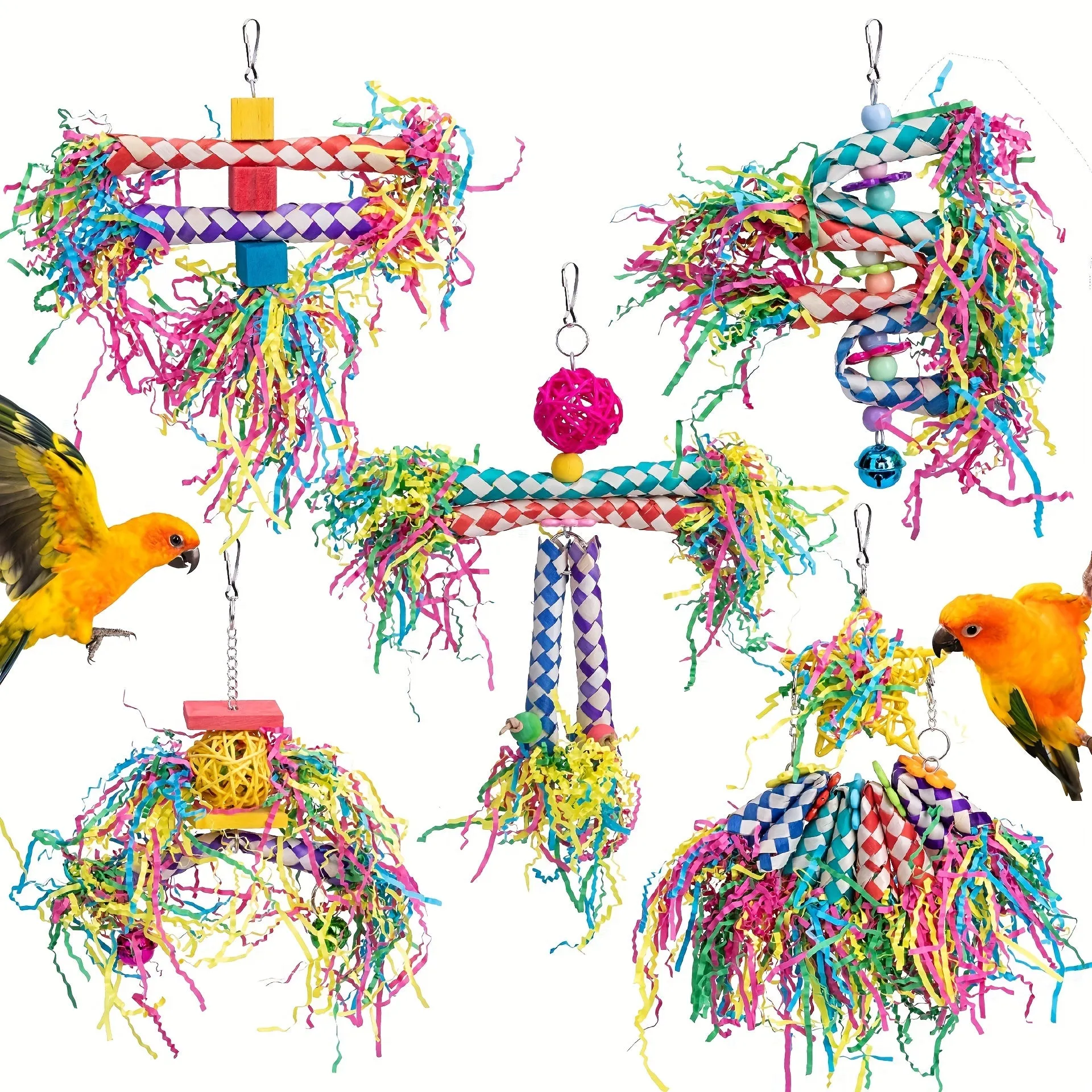 20g Pack of Vibrant Bird Toys for Endless Entertainment