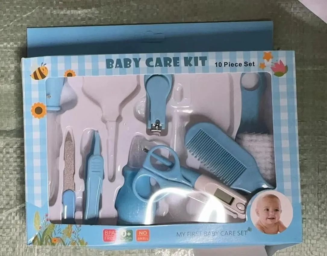 3102 Baby Grooming Kit - 10 Pieces Healthcare Accessories Kit for New Born Baby & Toddlers