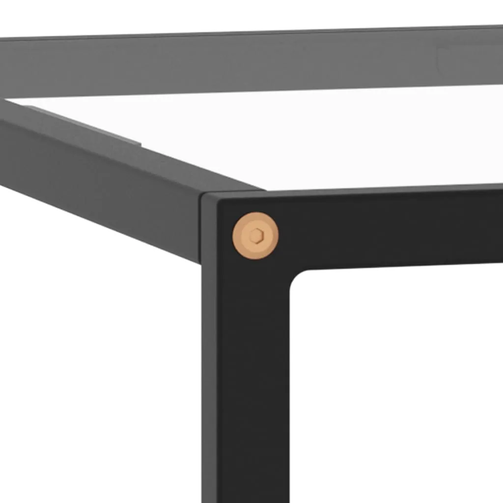 322875 vidaXL Coffee Table Black with Tempered Glass 80x80x35 cm