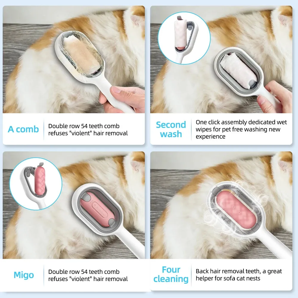 4-in-1 Pet Care Brush - Ultimate Grooming Tool for Dogs and Cats