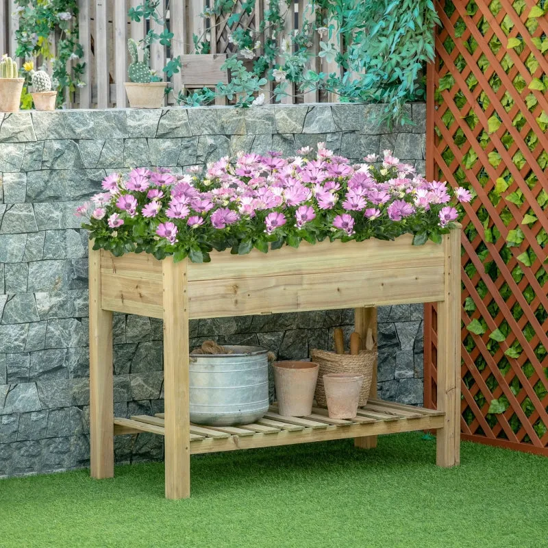 45" x 22" x 33" Elevated Wooden Planter Box