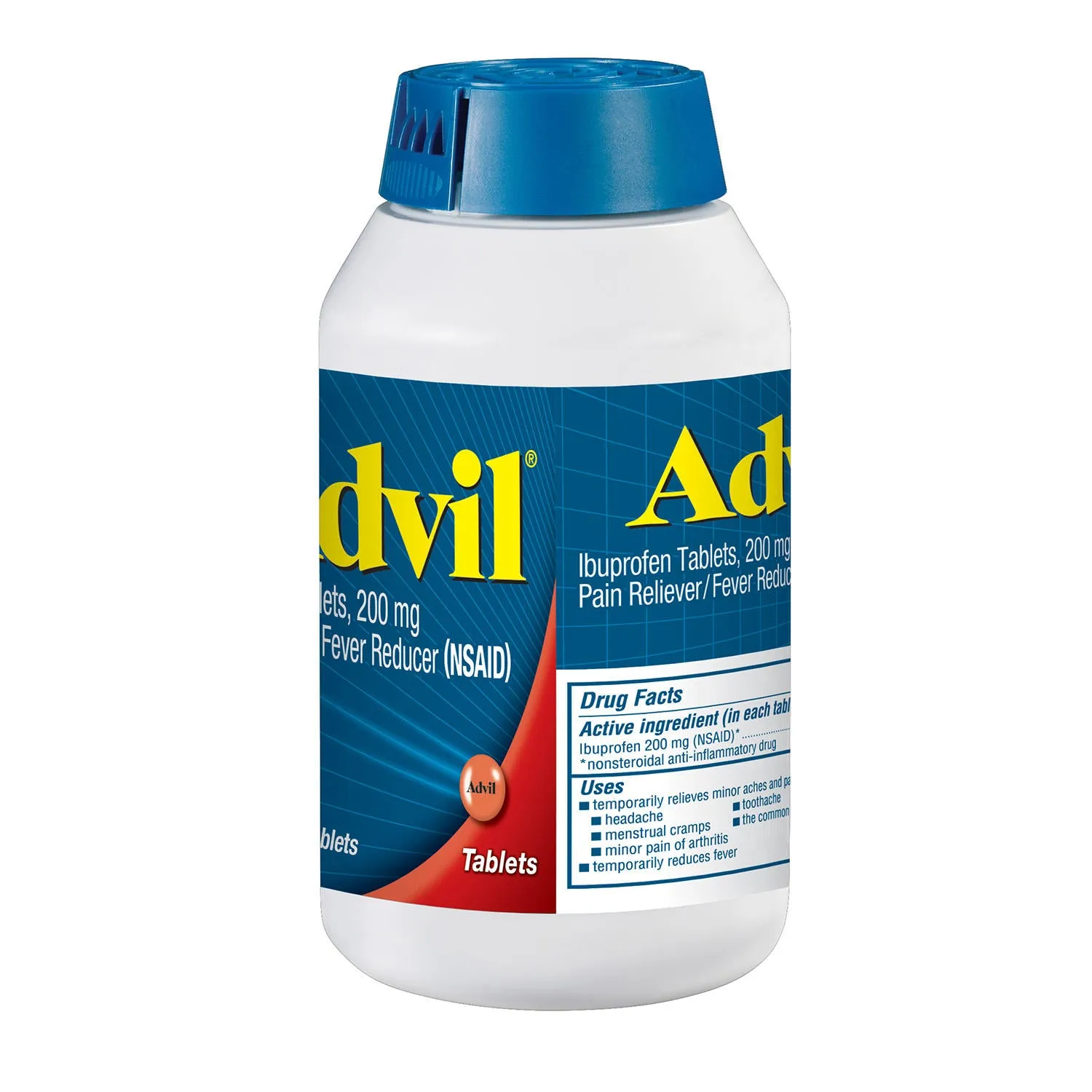 Advil Pain Reliever - Fever Reducer Coated Tablet. 200mg Ibuprofen (360 ct.)