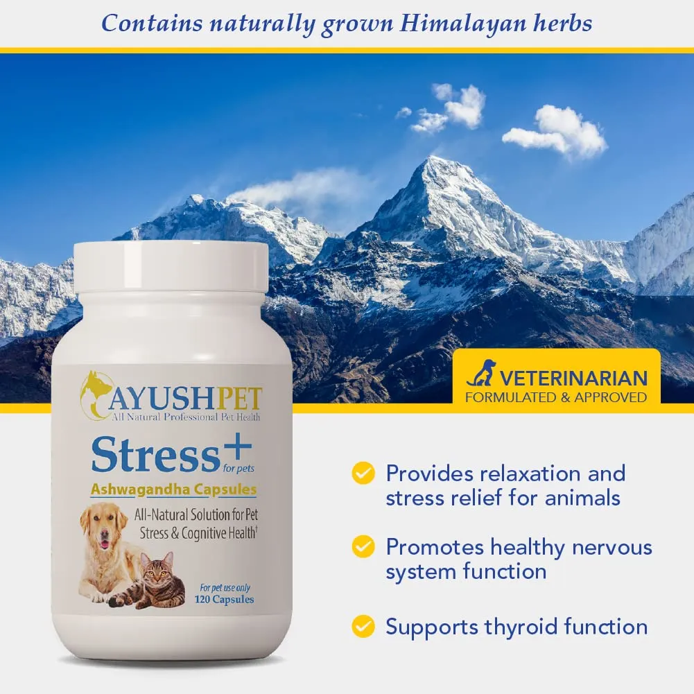 Ayush Pet Stress   Support 120 Capsules