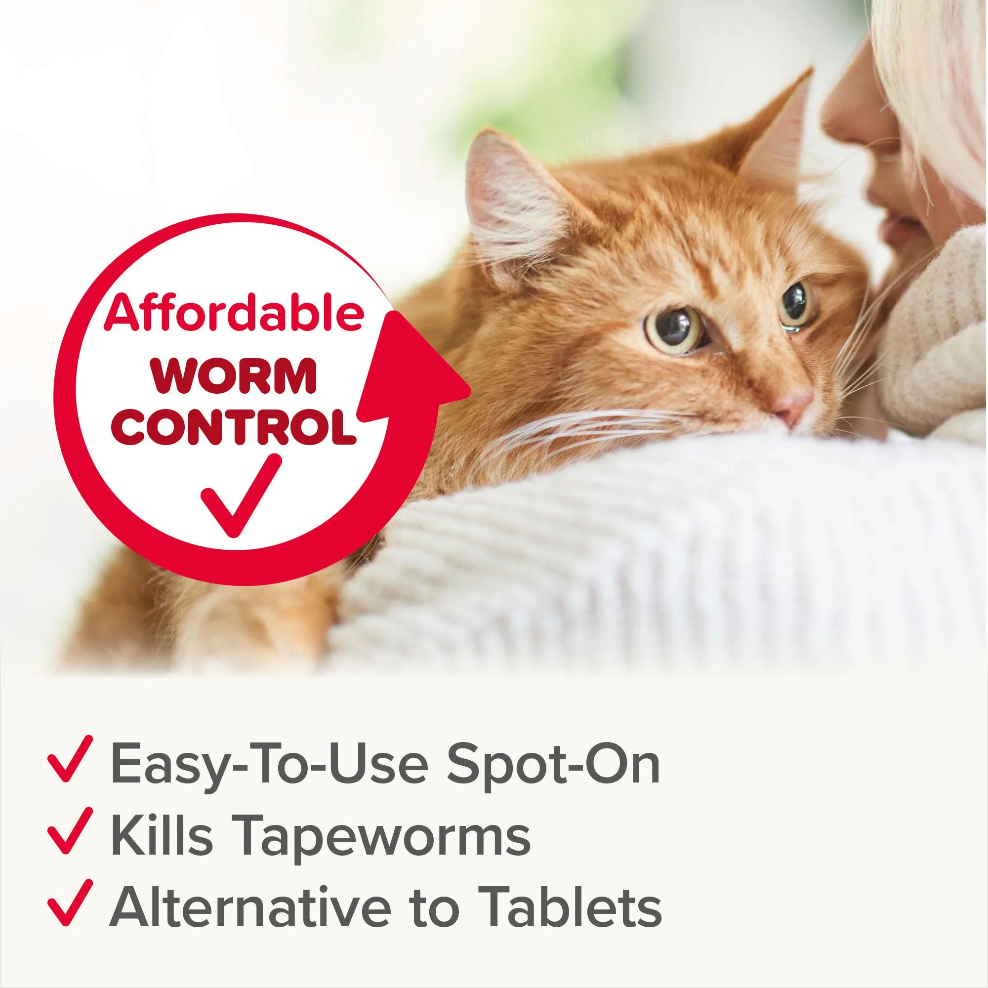 Beaphar | WormClear Spot-On Cat Dewormer | Easy Tapeworm Treatment