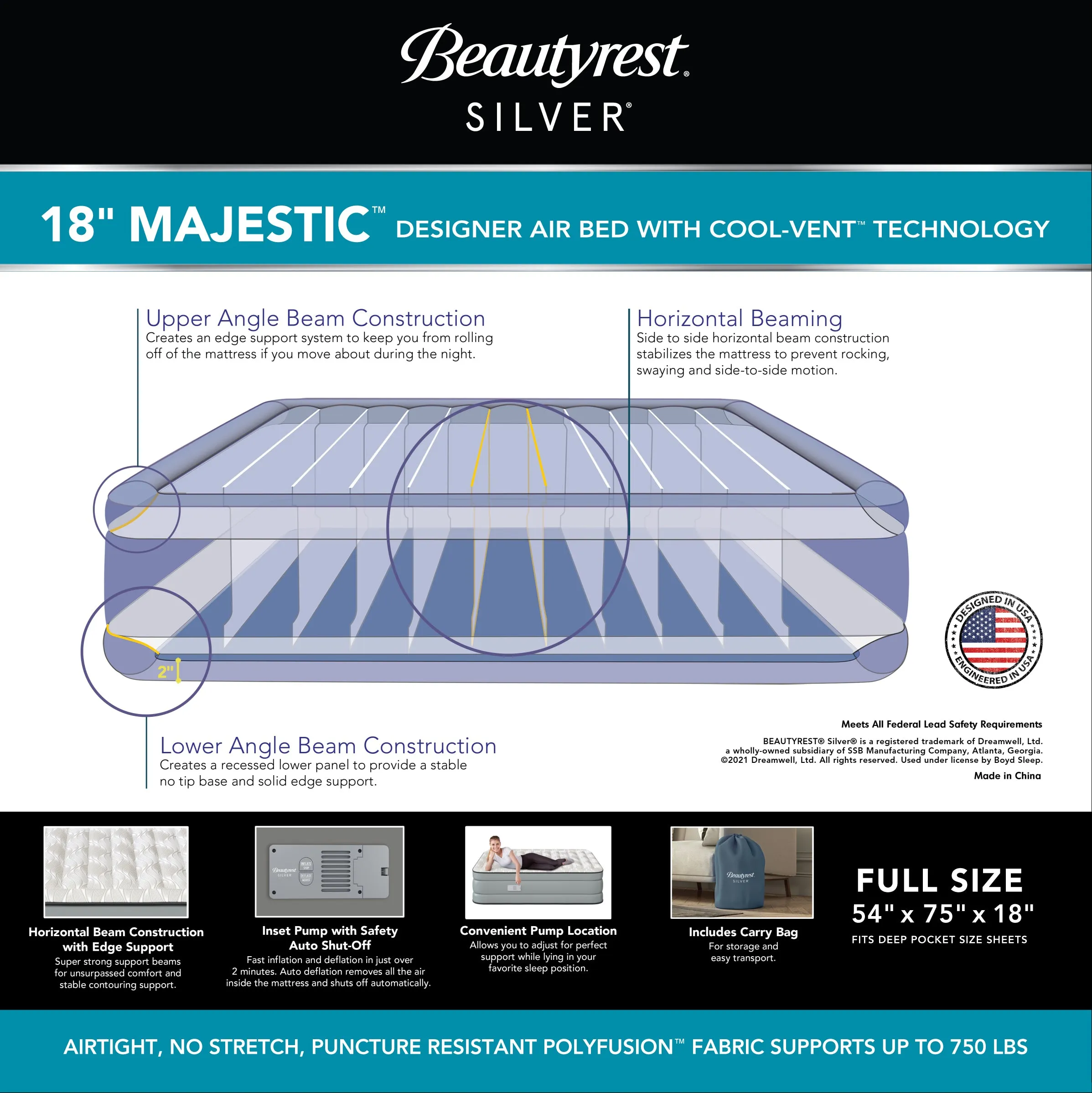 Beautyrest®­ Silver® Majestic™ Air Mattress