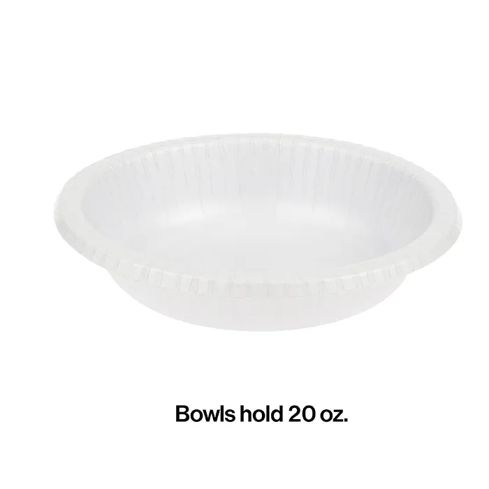 Bulk White 20 oz Paper Bowls (200 per Case)