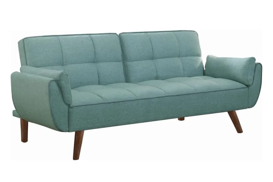 Caufield Upholstered Convertible Sofa Bed Turquoise Blue 360097