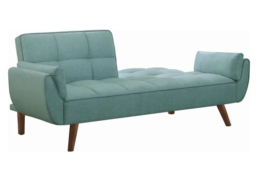 Caufield Upholstered Convertible Sofa Bed Turquoise Blue 360097