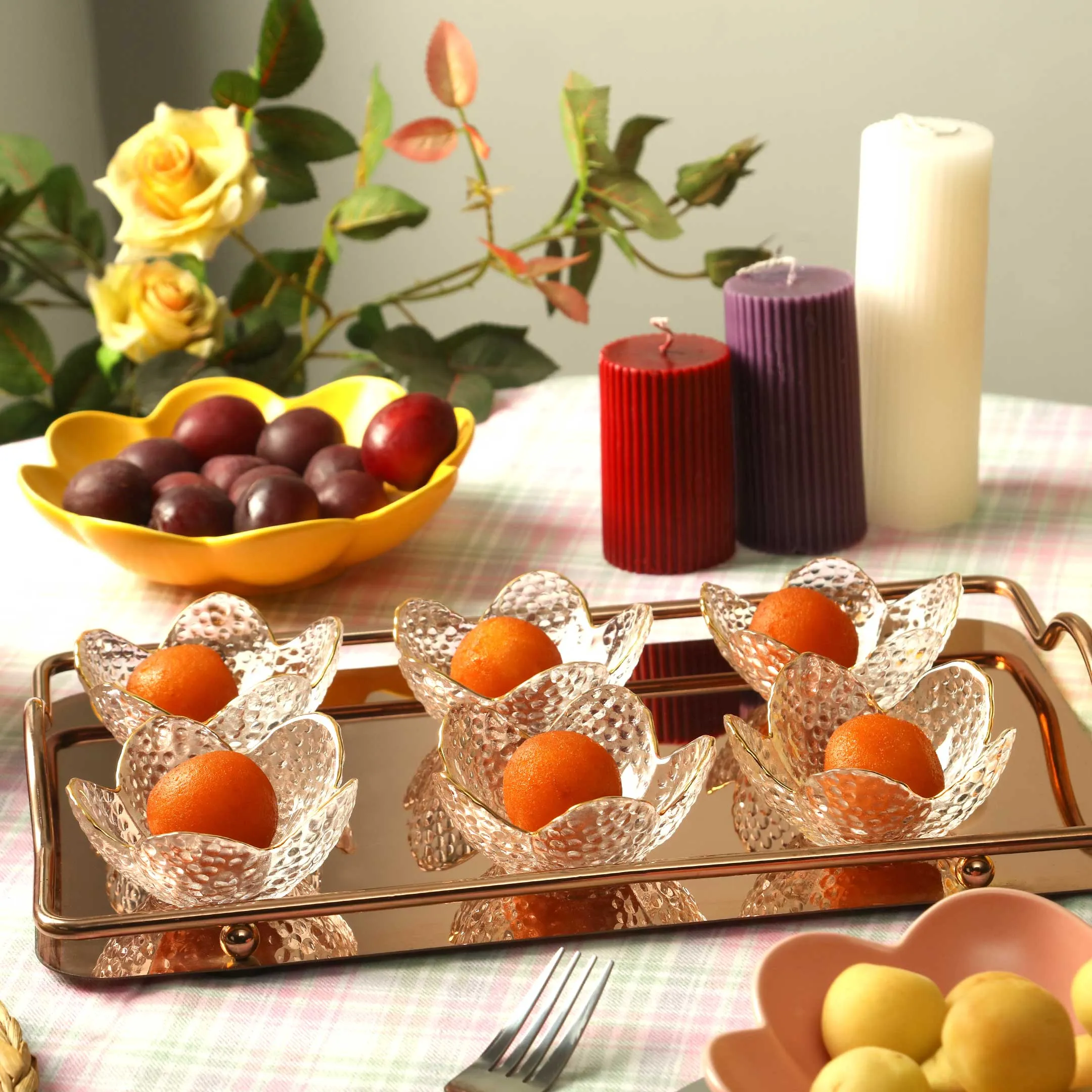 Classic Glass Dessert Serving Bowl Set