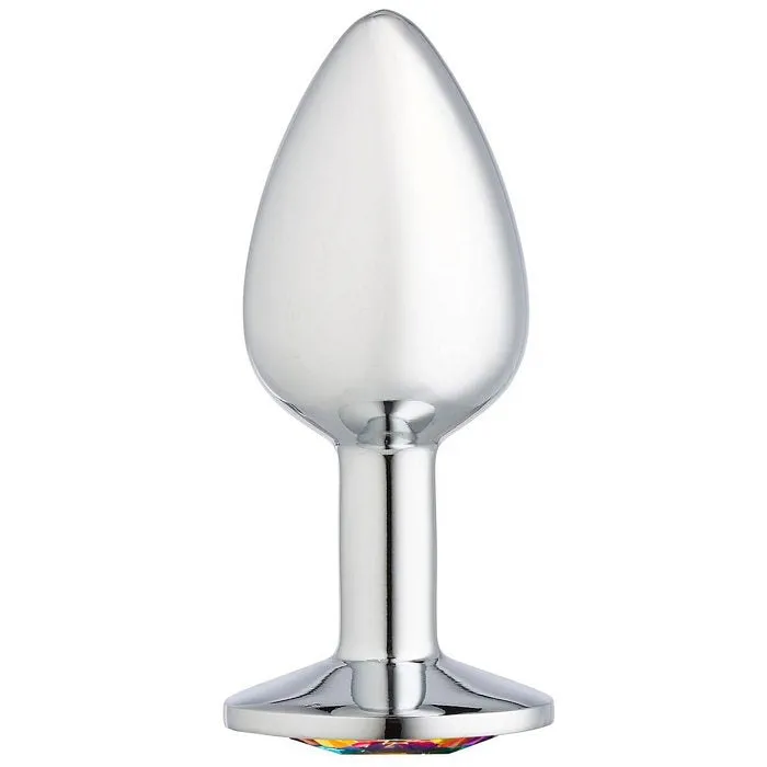 Cloud 9 Novelties Gems Silver Chromed Anal Plug - Small