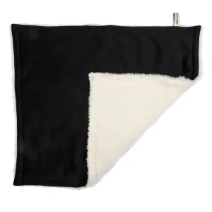 Creature Clothes Padded Dog Blanket in Black Velvet and Sherpa