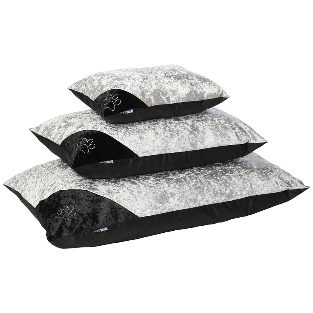 Crushed Velvet Cushion Dog Bed - Bunty Bellagio