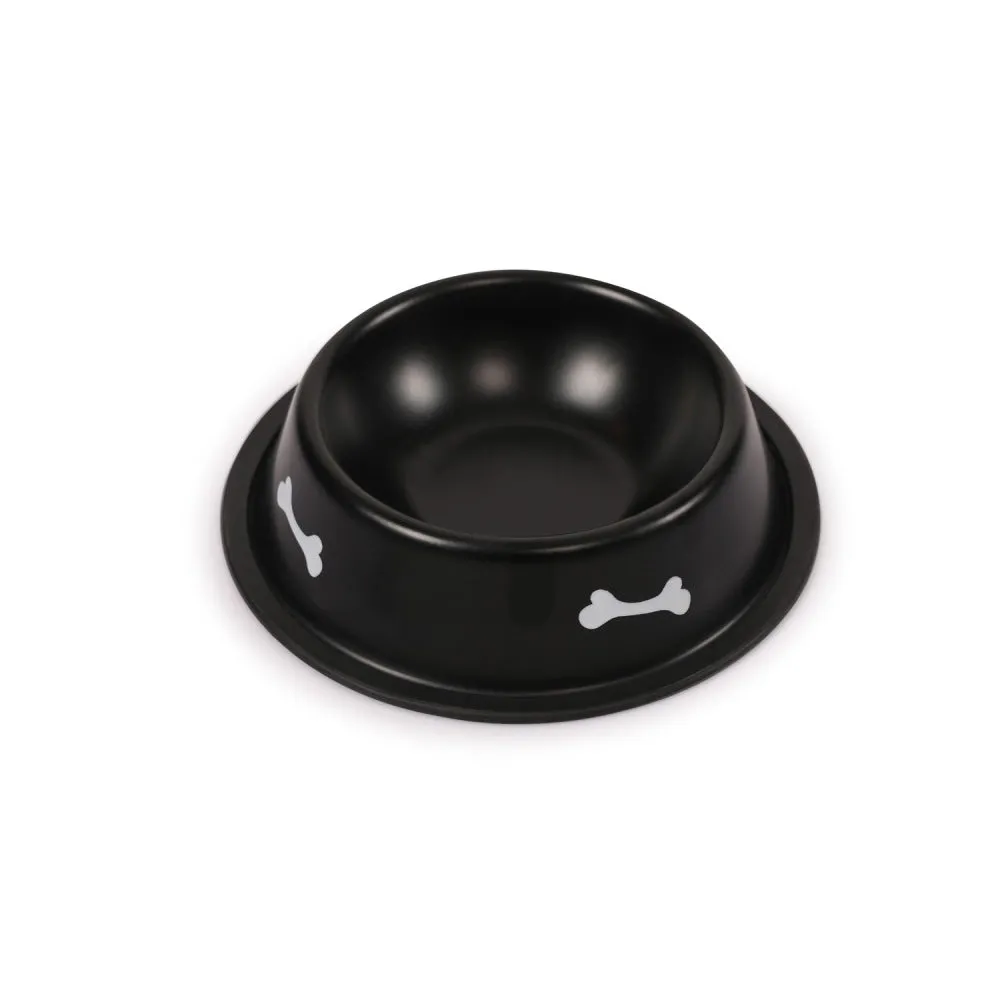 Dear Pet Bone Printed Steal Bowl for Dogs