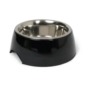 Dear Pet Curve Cut Dog Bowl in Black