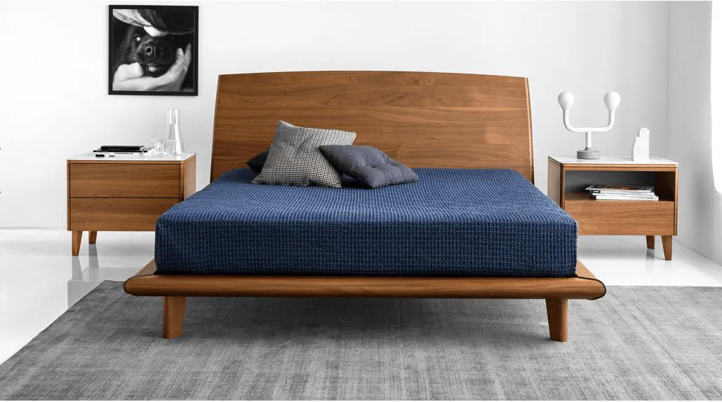 Dixie Bed By Calligaris in Walnut (Queen)