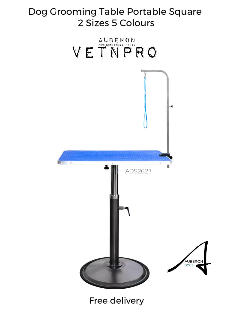 Dog Grooming Table Pneumatic Lift Adjustable Height 2 Sizes