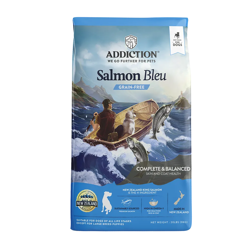 *DONATION TO LOVE THE VOICELESS* Addiction Dog Salmon Bleu 20lb