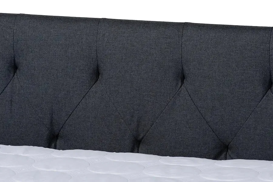 Elianna Dark Gray Fabric Upholstered Full Size Daybed