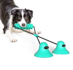 Enrichment Barrel Double Suction Tug Toy