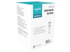 EUROPAPA Blood Sugar Test Strips - 50-Pack for Reliable Diabetes Monitoring