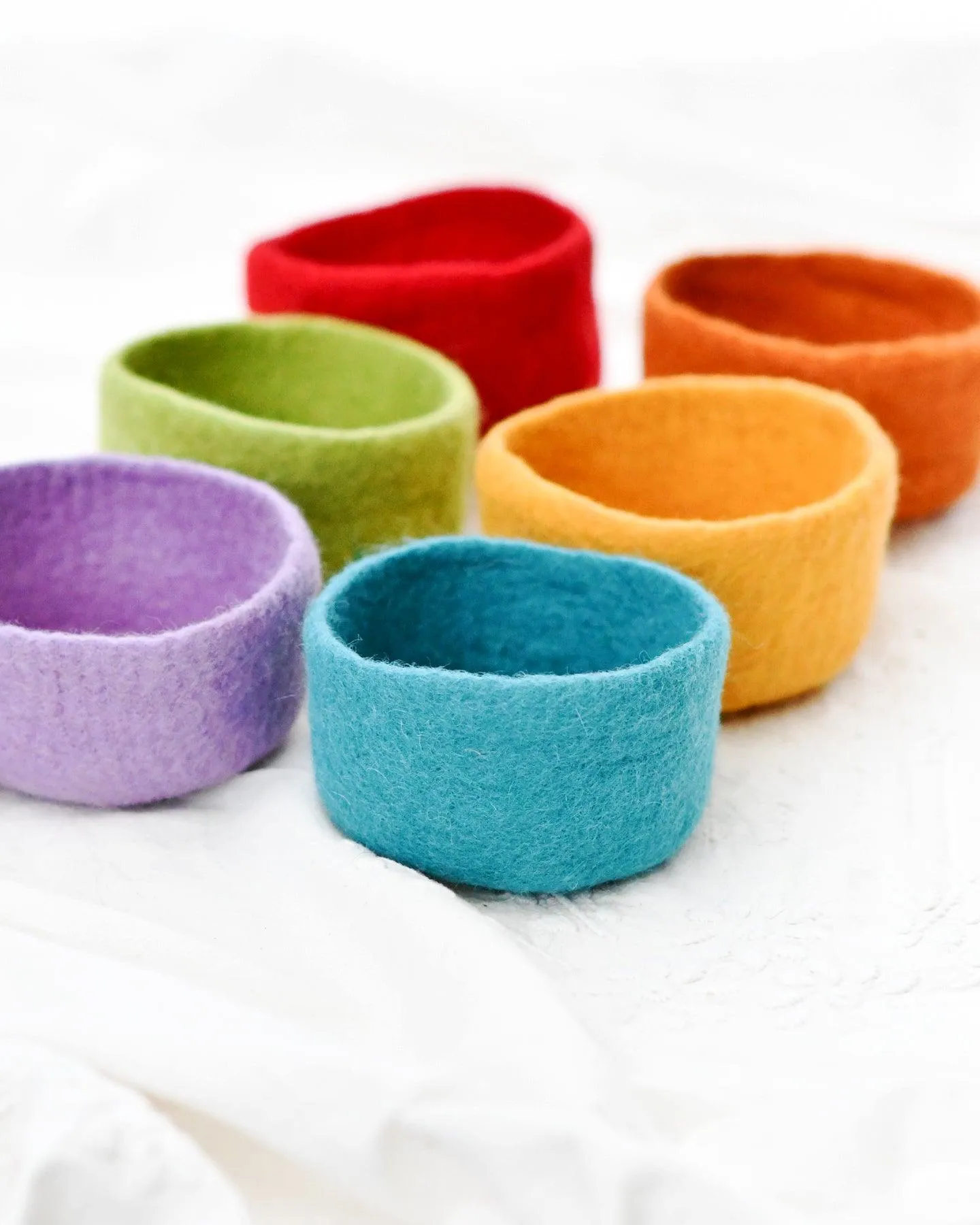 Felt Big Colourful Bowls - Set of 6