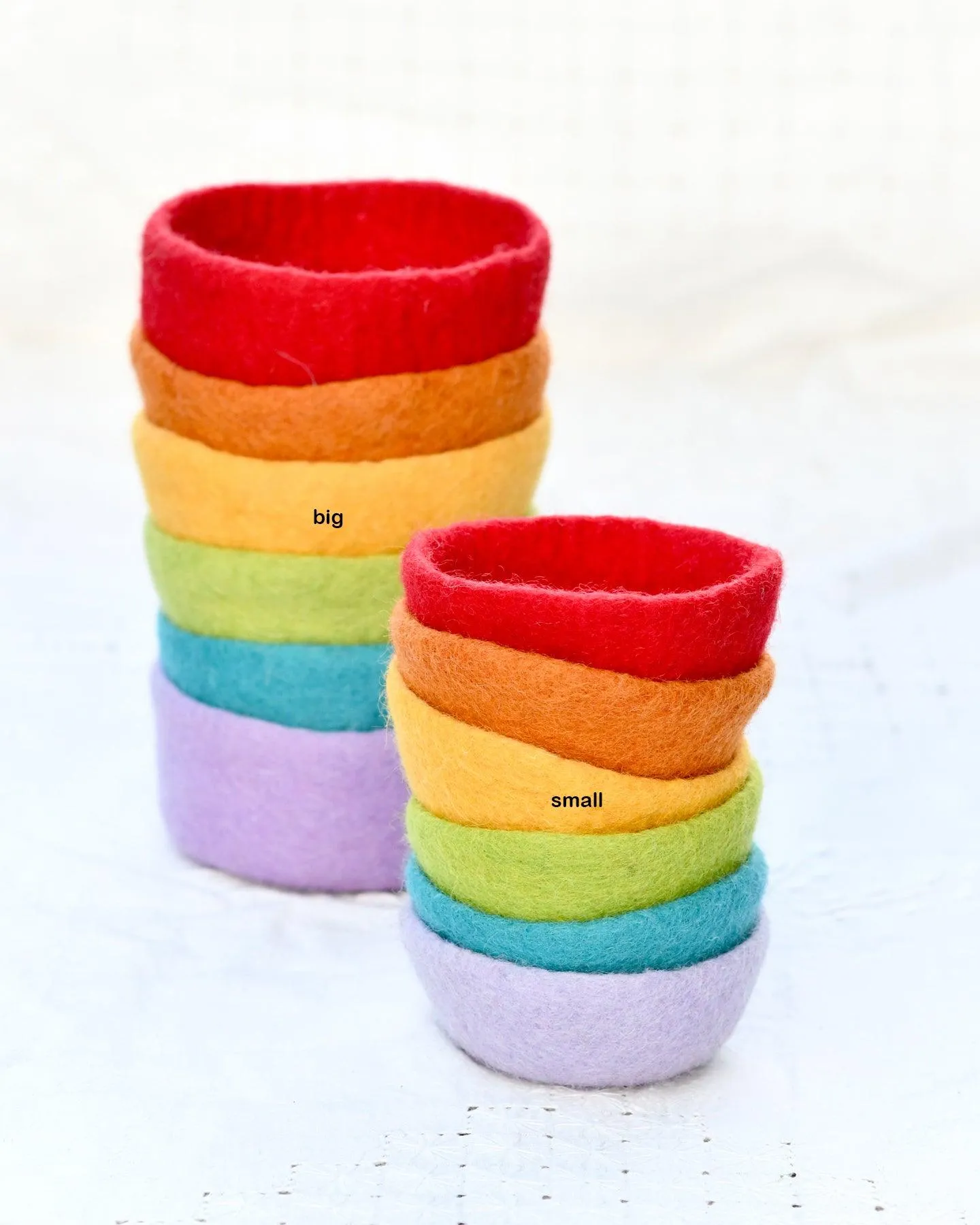 Felt Big Colourful Bowls - Set of 6