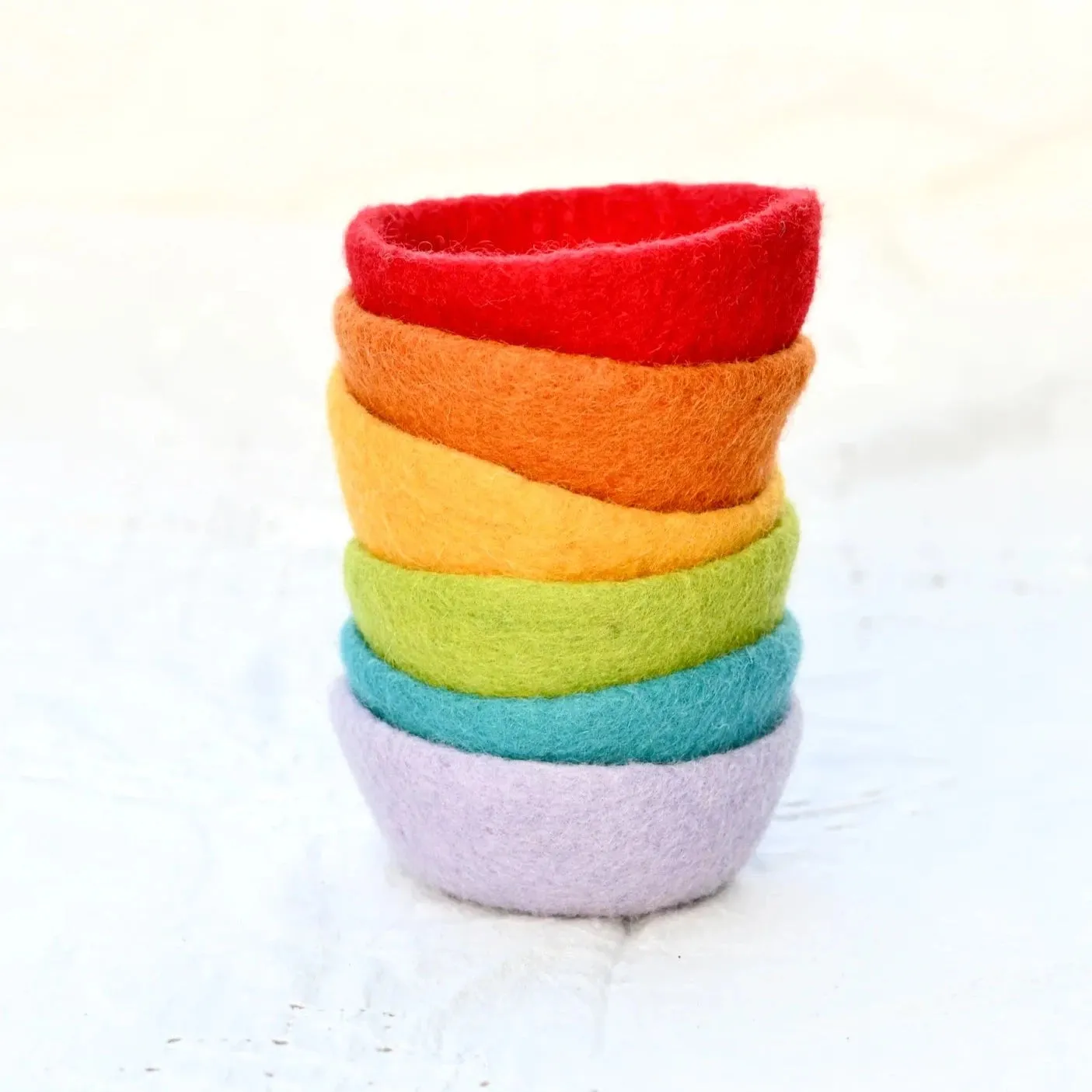 Felt Colourful Sorting Bowls - Set Of 6