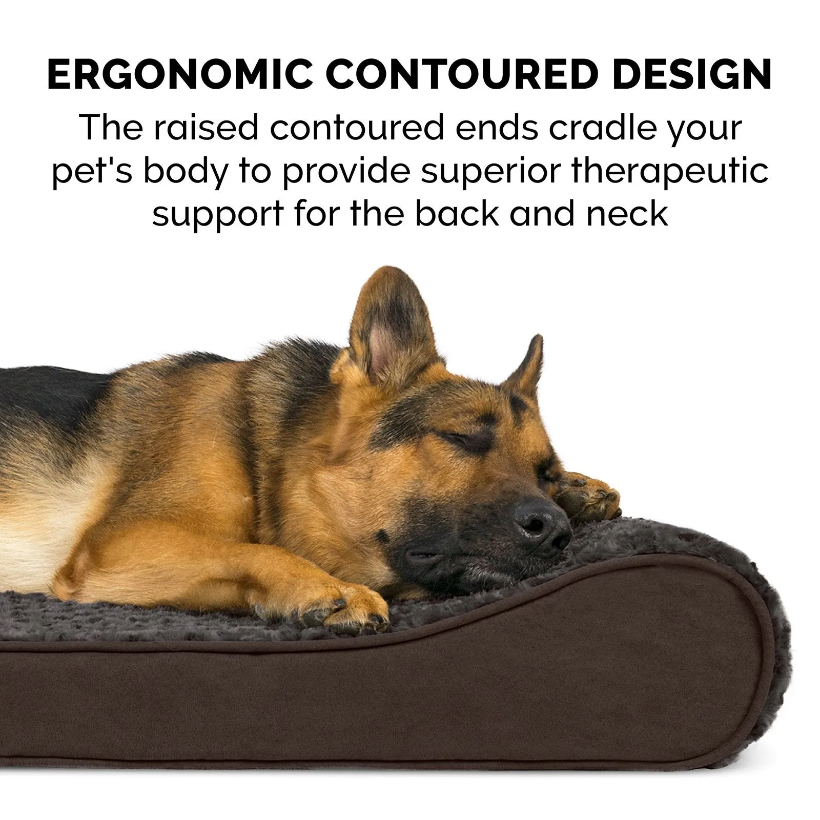 FurHaven Ultra Plush Luxe Lounger Orthopedic Dog Bed - Medium, Chocolate