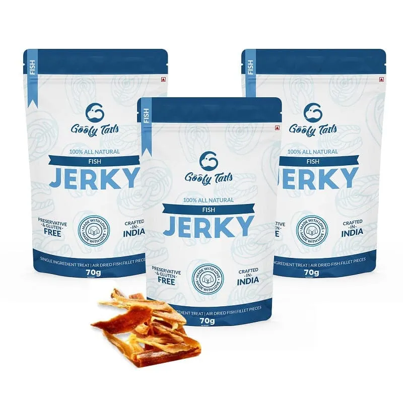 Goofy Tails Fish Jerky Dog Treats| Gluten and Grain Free -70g