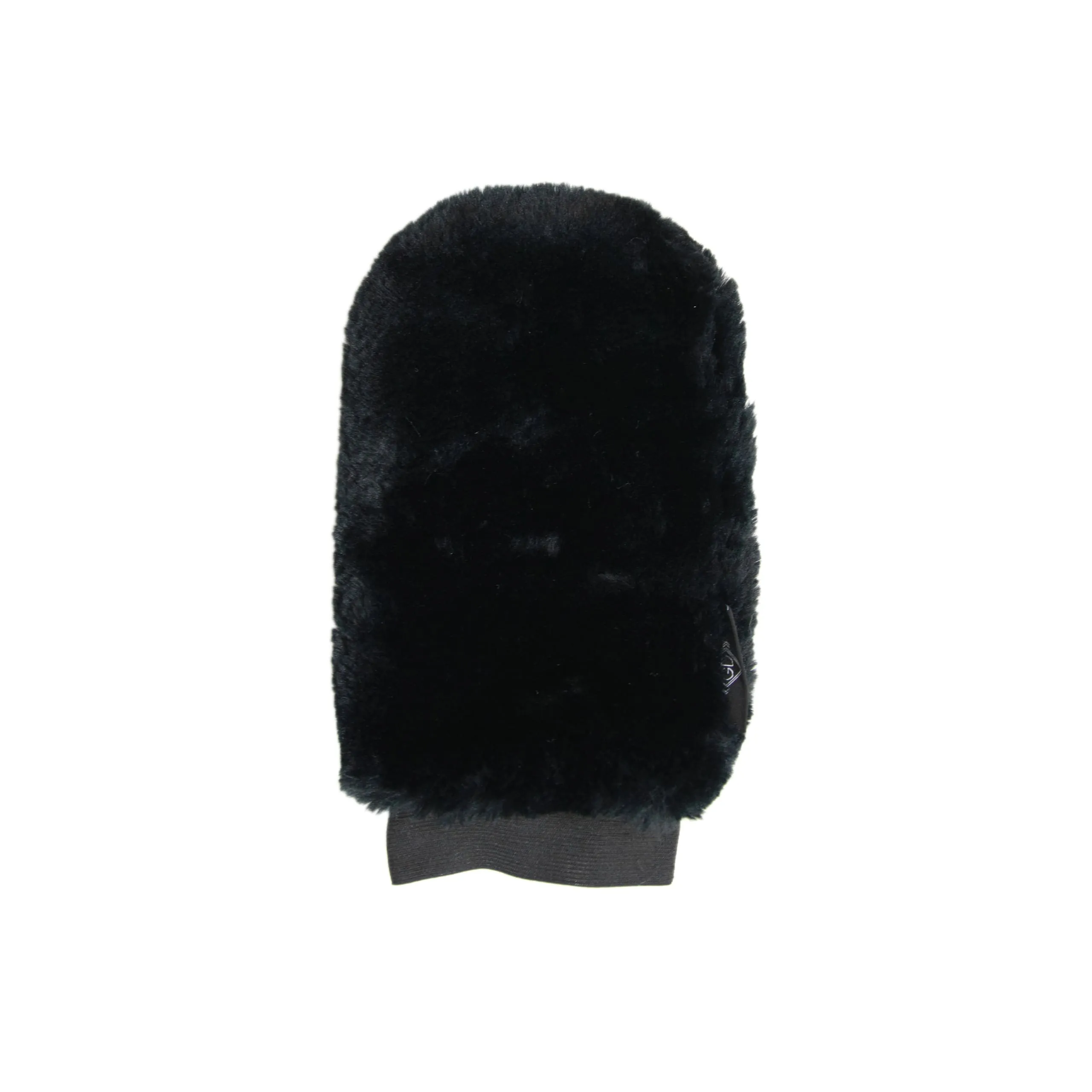 Grooming Deluxe Sheepskin Grooming Mitt - Black