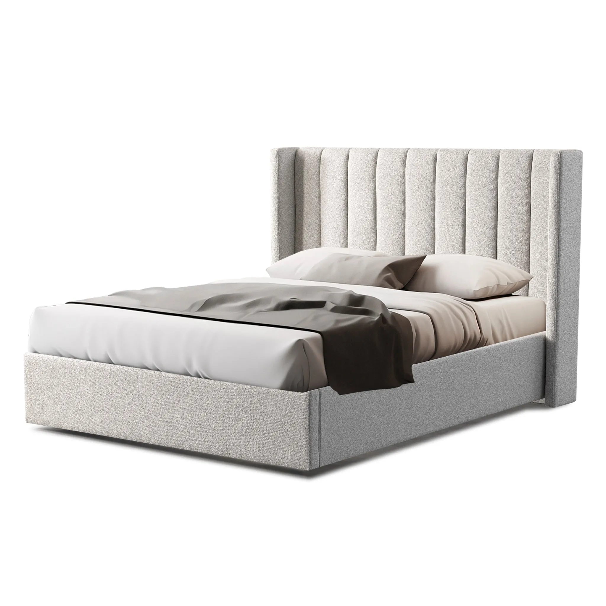 Hillsdale Wide Base Queen Bed Frame - Clay Grey