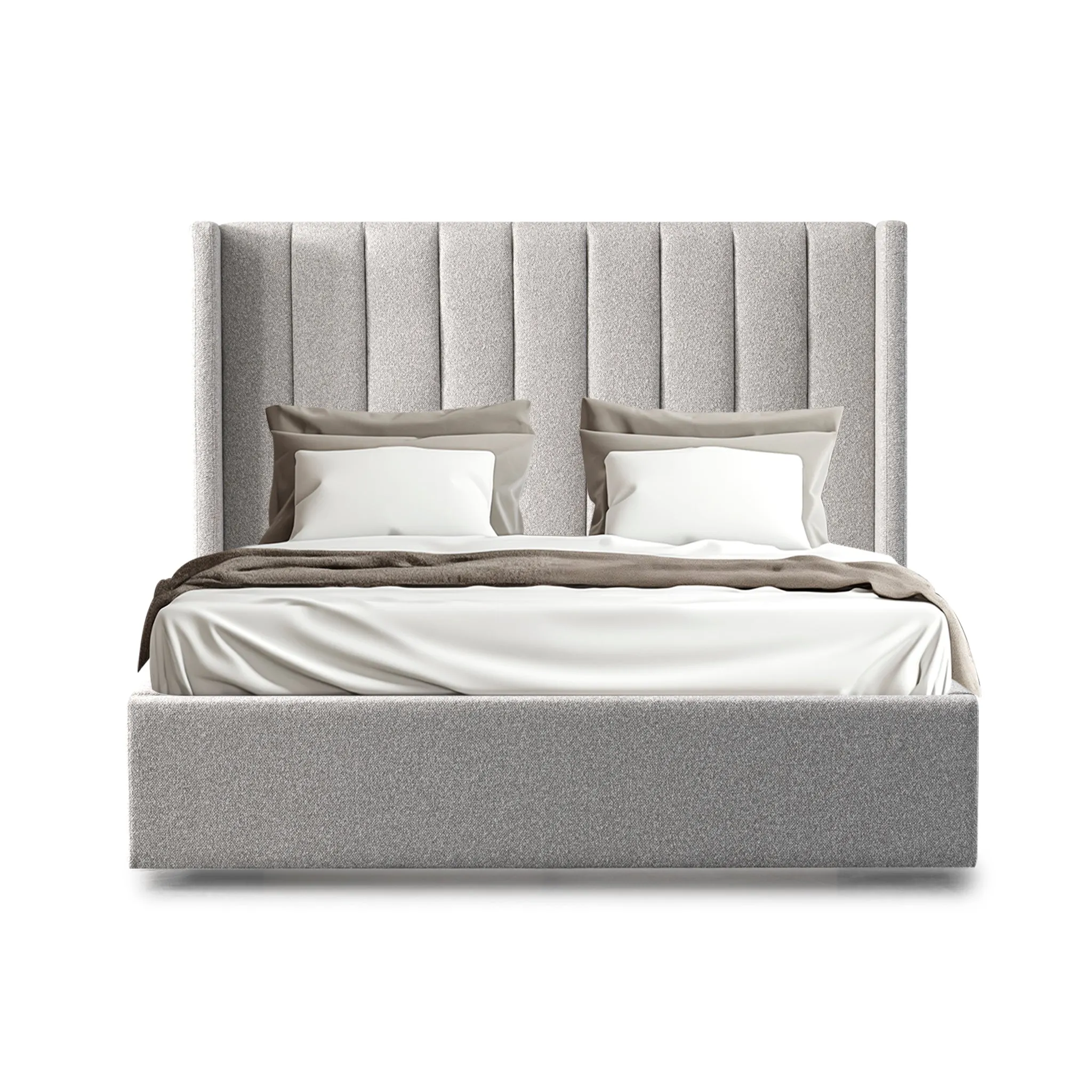 Hillsdale Wide Base Queen Bed Frame - Clay Grey