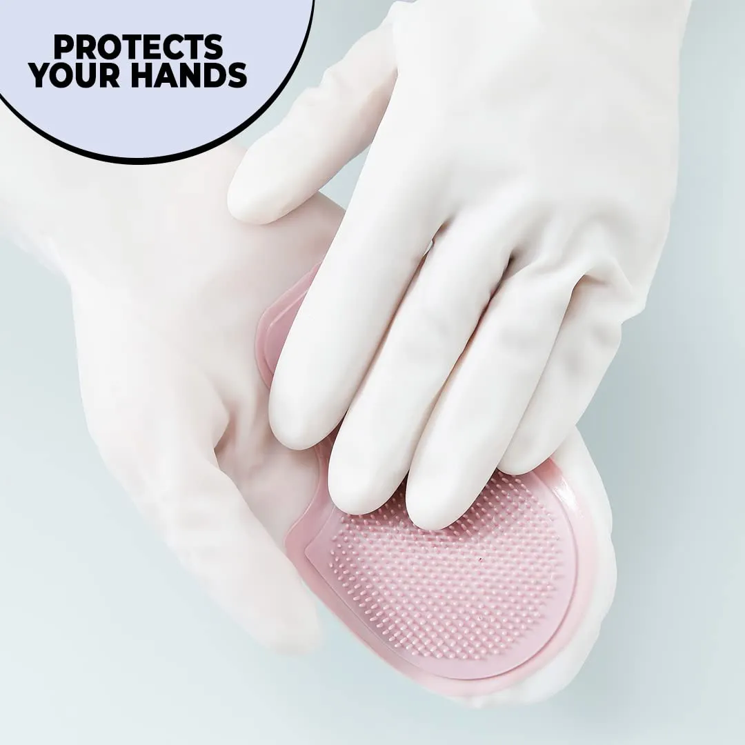 Homestic Multi-Purpose Silicon Gloves For Kitchen Cleaning, Pet Grooming & Gardening|Reusable Gardening Gloves|Heat Resistant For Better Protection|Non-Slippery & Durable |MS-2010|Pink