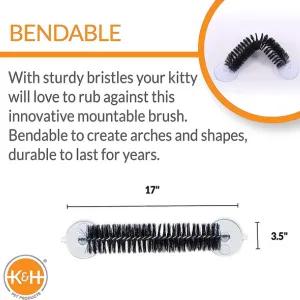 K&H Pet Products EZ Mount Self-Grooming Brush For Cats Black