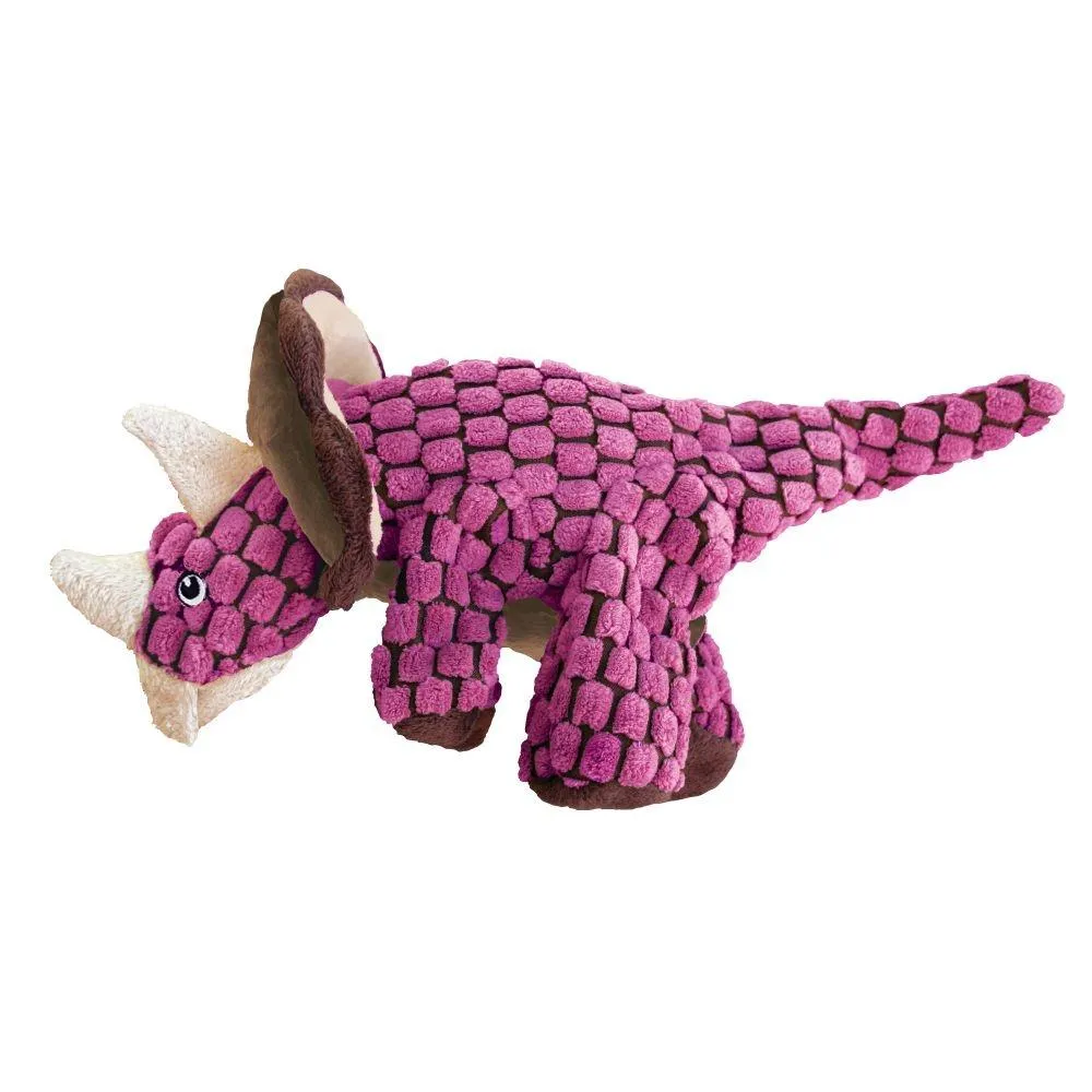 KONG Dynos Triceratops Plush Dog Toy