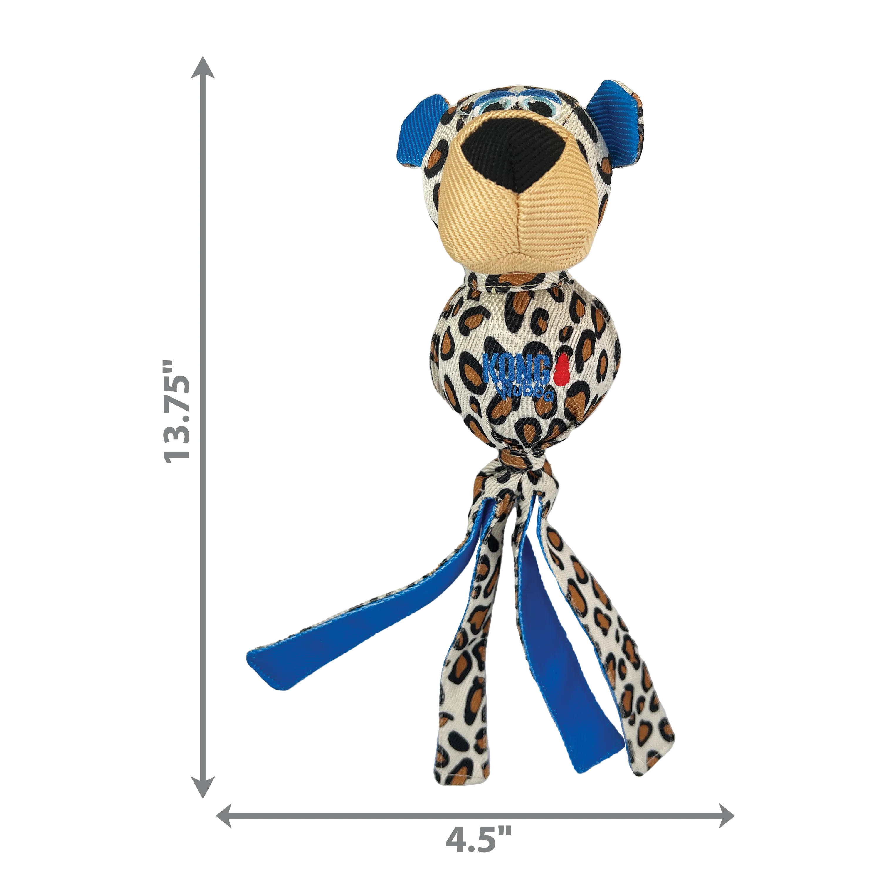 Kong Wubba Zoo Cheetah Dog Toy (Large)