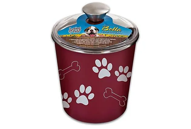 Loving Pets Bella Canister Merlot Treat Holder (Merlot)