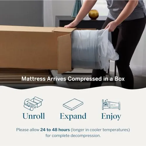 LUCID 10 Inch Memory Foam Mattress - Plush Feel - Bamboo Charcoal and Gel Infusion - Hypoallergenic - Bed in a Box - Temperature Regulating - Pressure Relief - Breathable - Queen Size