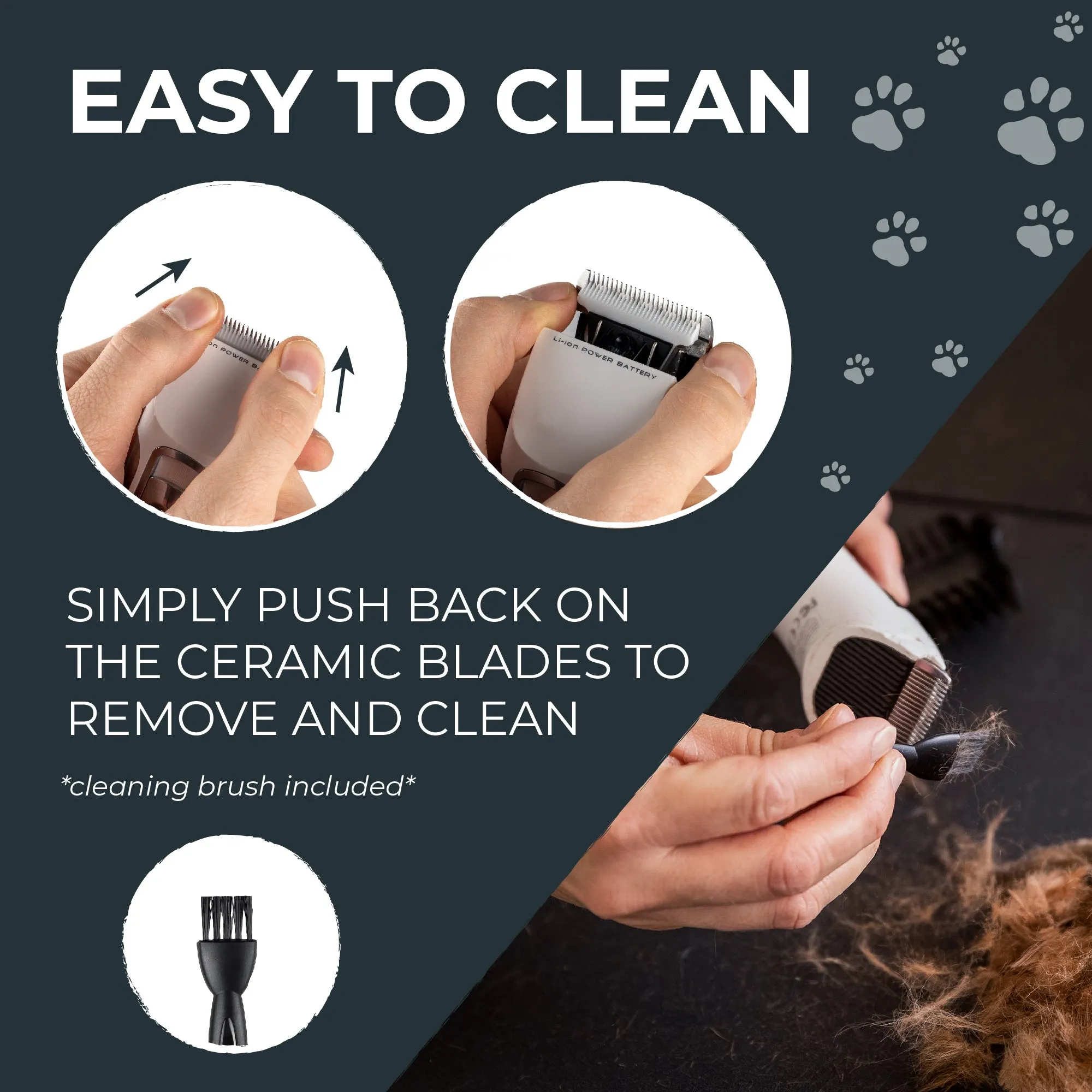 Mighty Paw Professional Cordless Dog Grooming Clippers