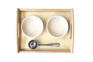 Montessori Spooning Activity - includes Scoop, Tray, and Bowls