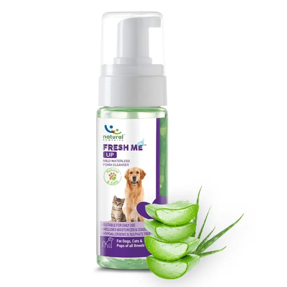 Natural Remedies Fresh Me Up Waterless Dry Shampoo for Dogs and Cats