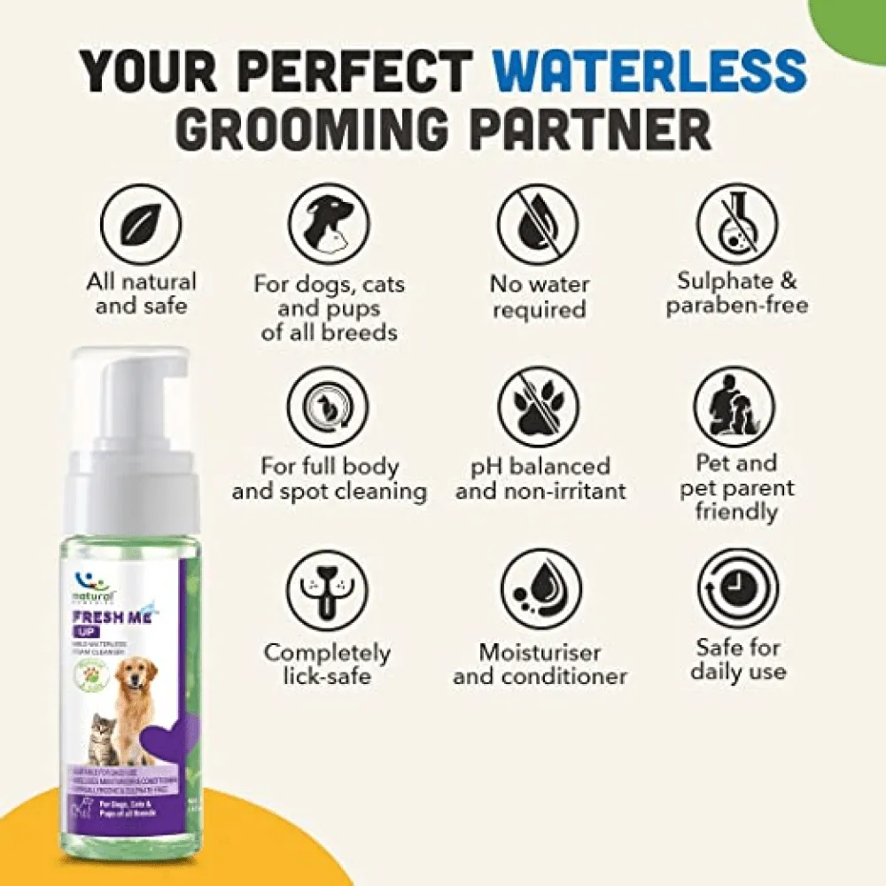 Natural Remedies Fresh Me Up Waterless Dry Shampoo for Dogs and Cats