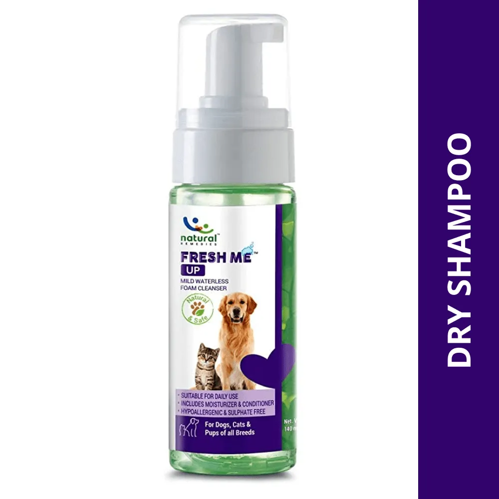 Natural Remedies Fresh Me Up Waterless Dry Shampoo for Dogs and Cats