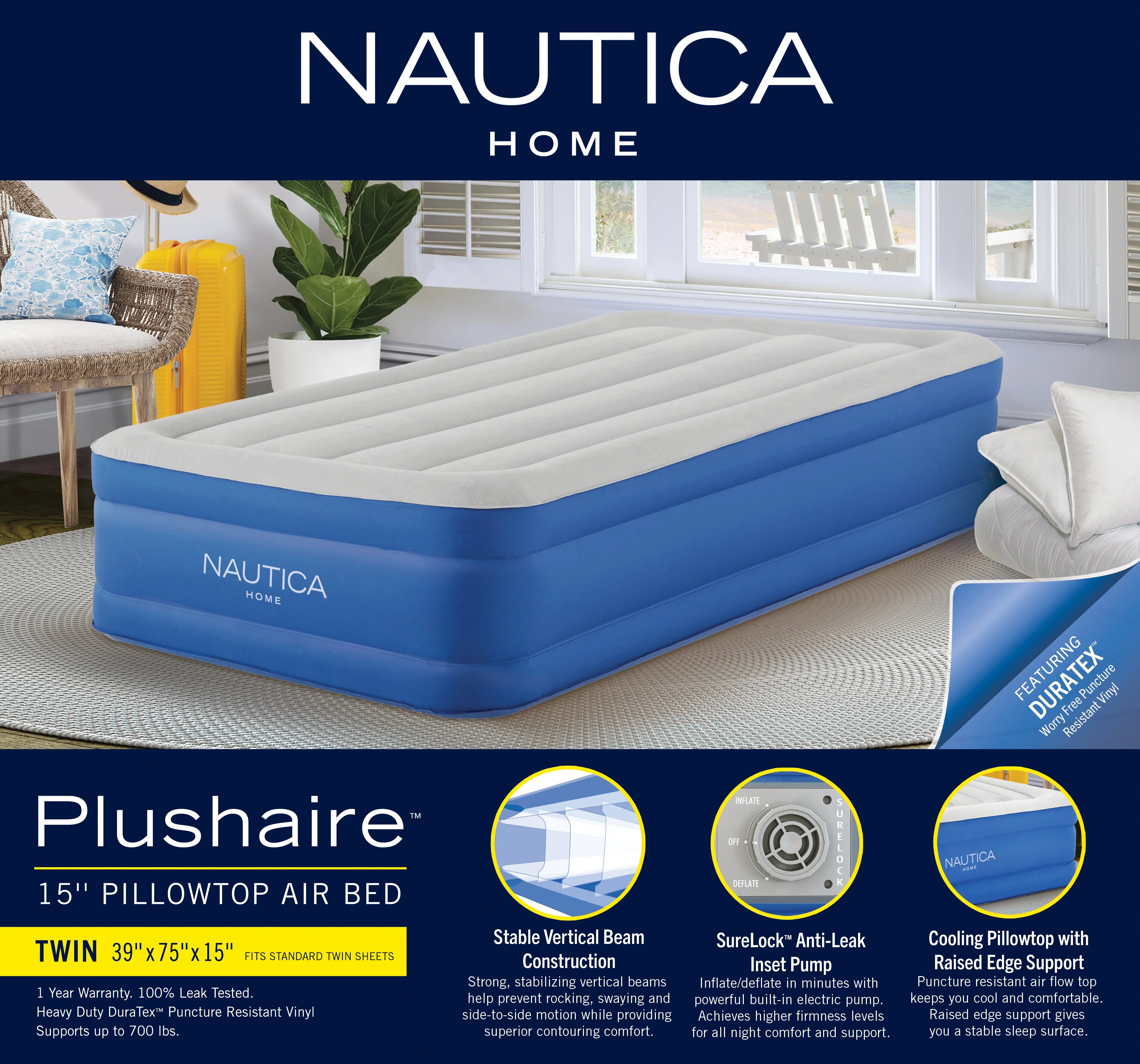 Nautica Home Plush Aire™ Air Mattress