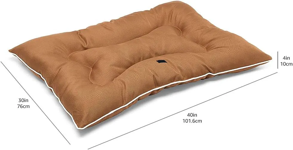 Outdoor Water Repellent Pet Pillow Bed, Brown, Large