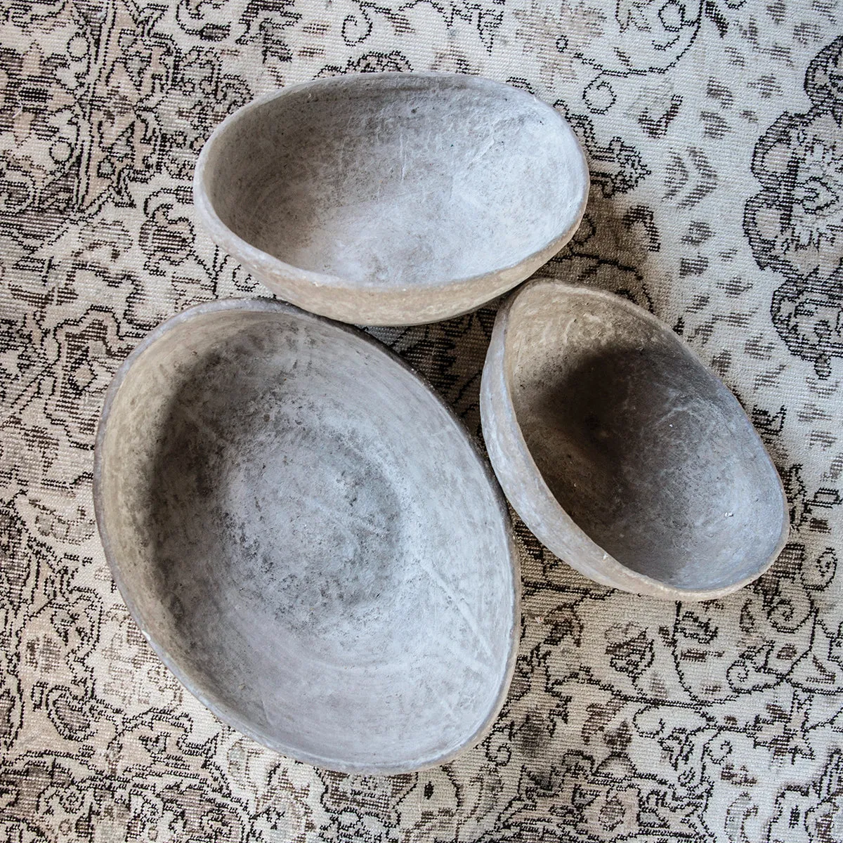 Paper Mache Bowl S/3