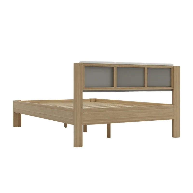 Raka Beige and Natural Queen Bed