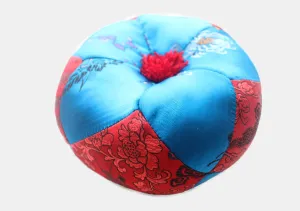 Red and Blue Stuffed Singing Bowls Cushion