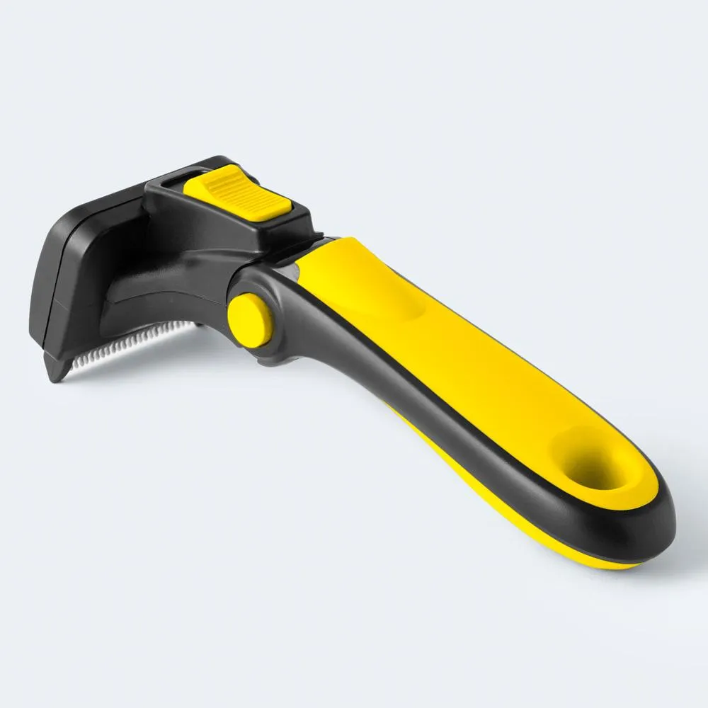 Refuresh Short and Medium Hair Dog Deshedding Tool Yellow Small